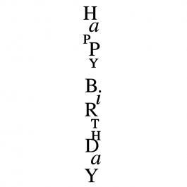 Cling Mount Stamp: Happy Birthday - BB0426DCL