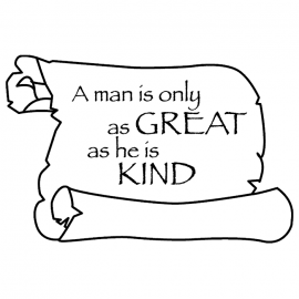 Cling Mount Stamp: A Man Is Great & Kind - FM0281DCL
