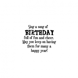 Cling Mount Stamp: Birthday Song BB0429DCL