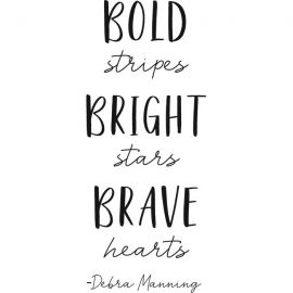 Cling Mount Stamp: Bold Bright Brave QQ1213FCL
