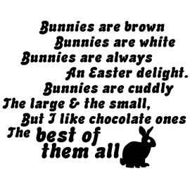 Cling Mount Stamp: Chocolate Bunnies EA0265FCL