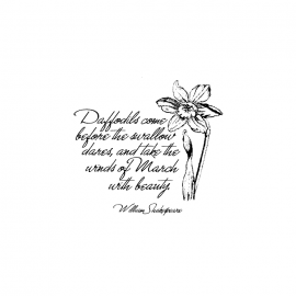 Wood Mounted Stamp: Daffodils M5QQ0835E