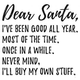 Cling Mount Stamp: Dear Santa CH0178DCL