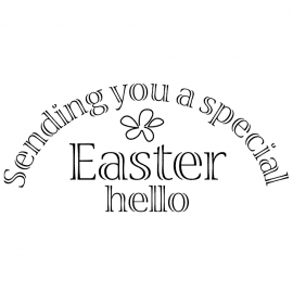 Cling Mount Stamp: Easter Hello EA0263FCL