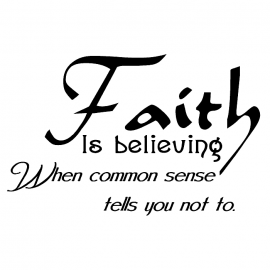 Cling Mount Stamp: Faith & Common Sense IN0243DCL