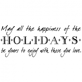 Cling Mount Stamp: Happiness of Holidays CH0154ECL
