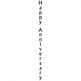 Cling Mount Stamps: Happy Anniversary, Vertical MA0329CCL