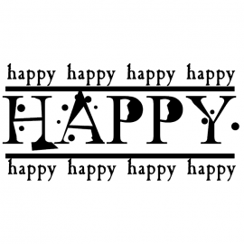 Cling Mount Stamp: Happy MC0332DCL