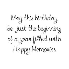 Cling Mount Stamp: Happy Memories BB0603CCL