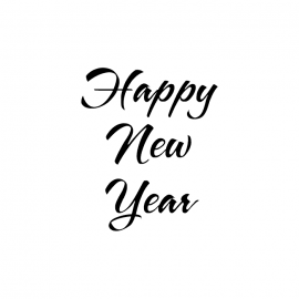 Cling Mount Stamp: Happy New Year CH0162ACL