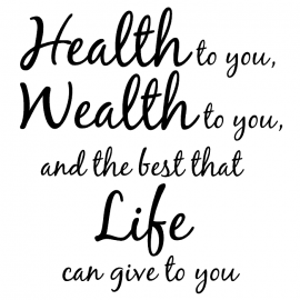Cling Mount Stamp: Health, Wealth, Life BB0421DCL