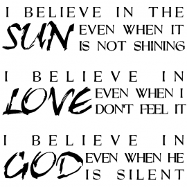 Cling Mount Stamp: I Believe IN0223FCL
