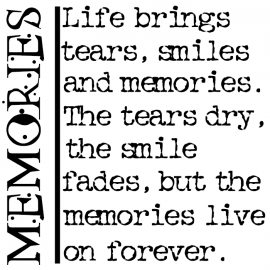 Cling Mount Stamp: Life Brings Tears - SY0523FCL