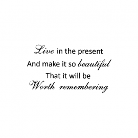 Cling Mount Stamp: Live InThe Present QQ1206DCL