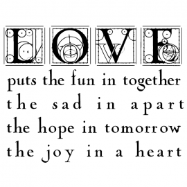 Cling Mount Stamp: Love and Fun RR0724DCL