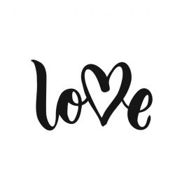 Cling Mount Stamp: Love Heart RR1117BCL