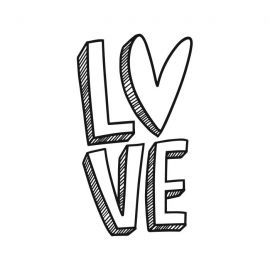 Cling Mount Stamp: Love Stacked RR1115BCL