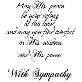 Cling Mount Stamp: May His Peace SY0518ECL