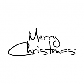 Cling Mount Stamp: Merry Christmas, Small CH0158BCL