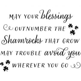 Cling Mount Stamp: Shamrock Blessings: QQ1222DCL