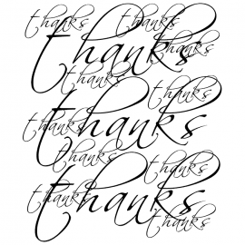 Cling Mount Stamp: Thank You Background GG0919GCL
