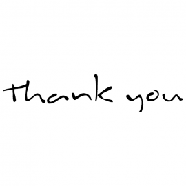 Cling Mount Stamp: Thank You Ink GG0913BCL