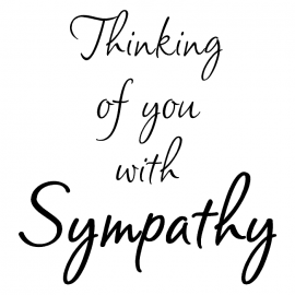 Cling Mount Stamp: Thinking of You With Sympathy SY0524ECL