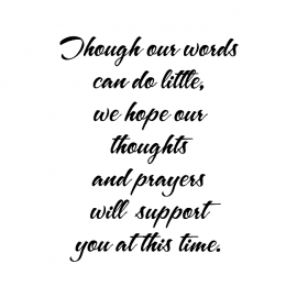 Cling Mount Stamp: Thoughts & Prayers SY0522FCL