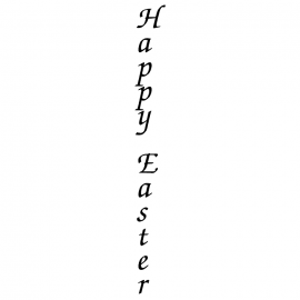 Cling Mount Stamp: Vertical Happy Easter 2 EA0262DCL