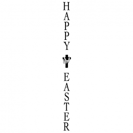 Cling Mount Stamp: Vertical Happy Easter EA0259DCL