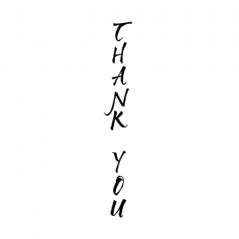 Cling Mount Stamp: Vertical Thank You GG0925CCL