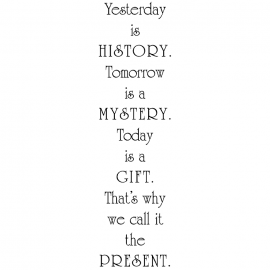 Wood Mounted Stamp: Yesterday Is History K3MC0633E