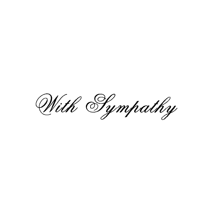 With Sympathy Cling Mounted Rubber Stamp 